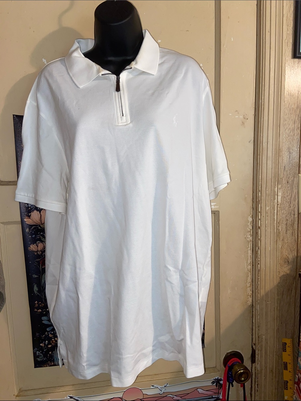 POLO RL WHITE ZIP NECK - AS IS